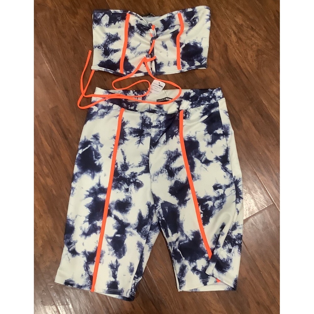 Women Fashion Nova Confidence Boost Biker Short Set Size Xl NWT